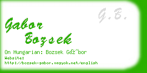 gabor bozsek business card